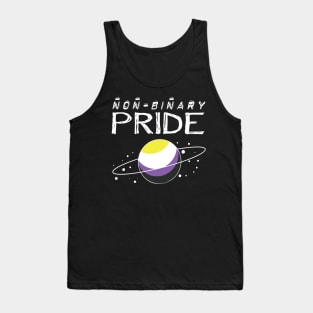 Nonbinary pride outer space planet aesthetic Tank Top